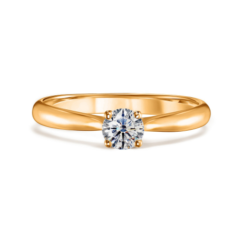 Кольцо из желтого золота 585 пробы с бриллиантами из коллекции Prestige
