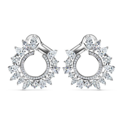 Серьги из белого золота 750 пробы с бриллиантами из коллекции New year