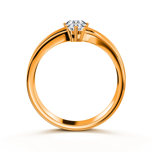 Кольцо из желтого золота 585 пробы с бриллиантами из коллекции Moments