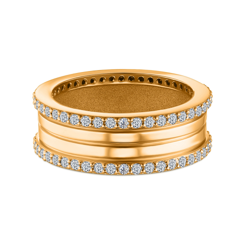 Кольцо из желтого золота 585 пробы с бриллиантами из коллекции Premium