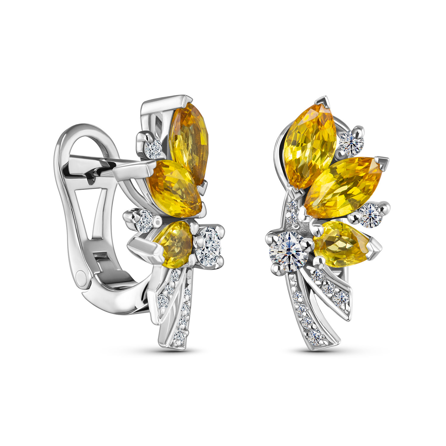 

Серьги с 30 бриллиантами белое золото 585