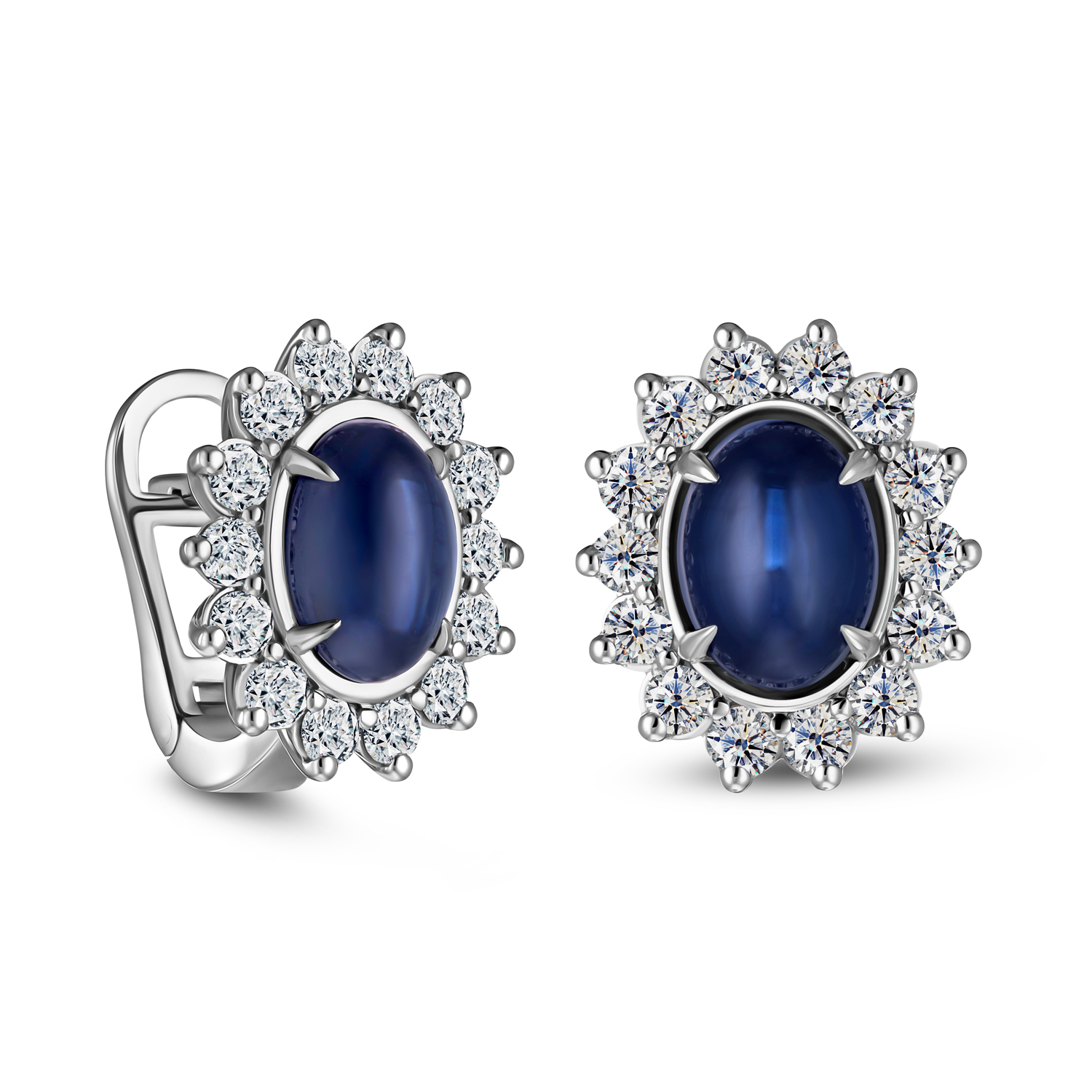 

Серьги с 30 бриллиантами белое золото 750