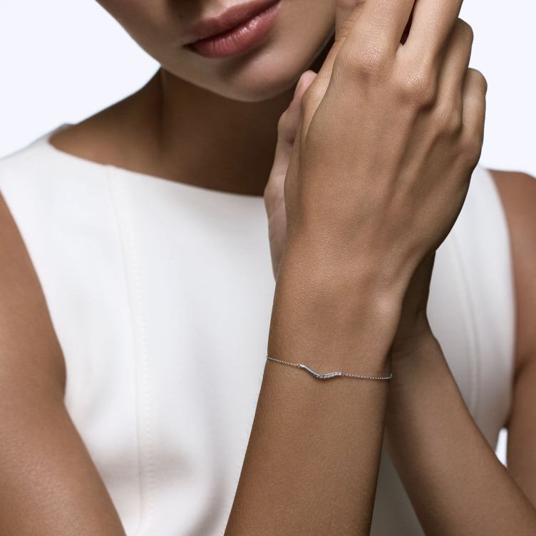 Браслет, белое золото 585, бриллиант, Lethe 2